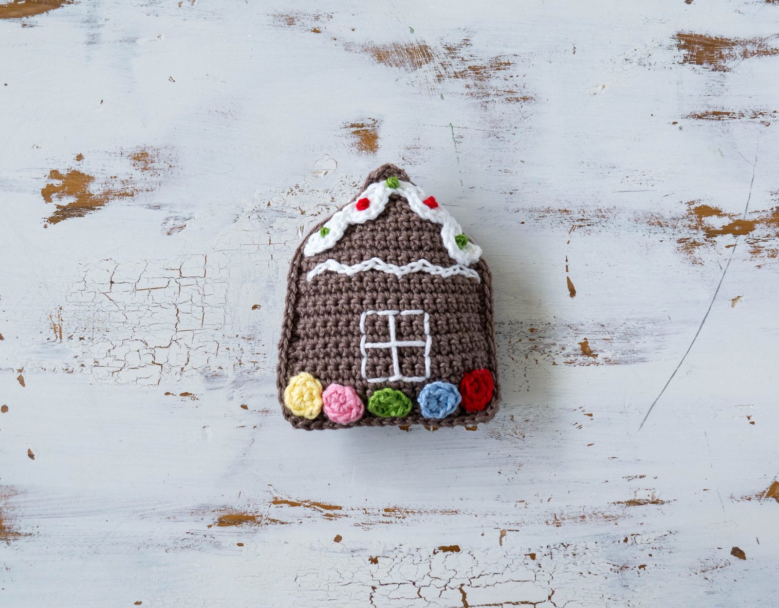 Crochet Gingerbread House Christmas Ornament