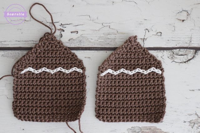 Crochet Gingerbread House Christmas Ornament