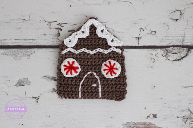 Crochet Gingerbread House Christmas Ornament