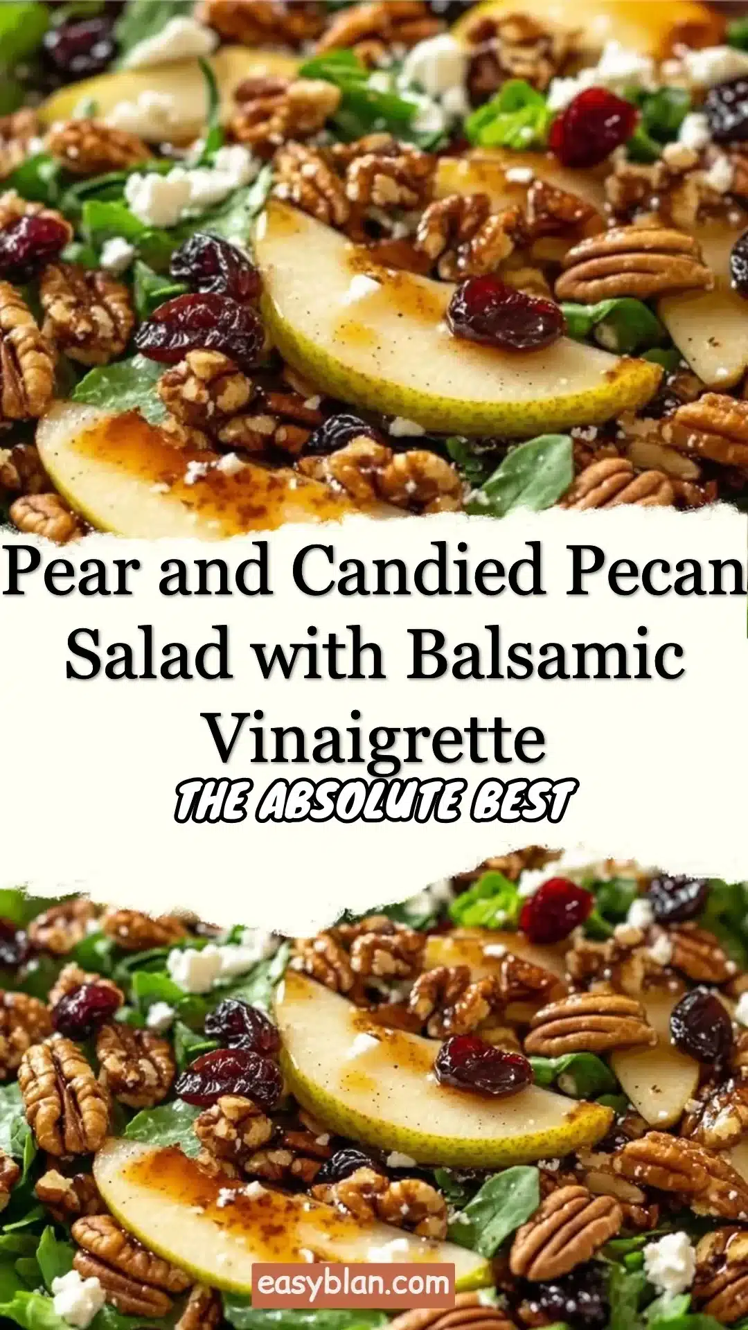 Pear and Candied Pecan Salad with Balsamic Vinaigrette 1 Delicious Pear and Candied Pecan Salad with Balsamic Vinaigrette