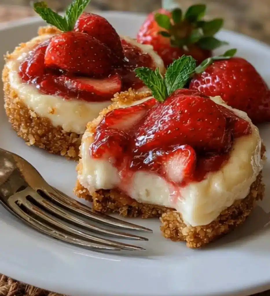 Delicious strawberry cheesecake cookies with fresh strawberries and cream cheese frosting.