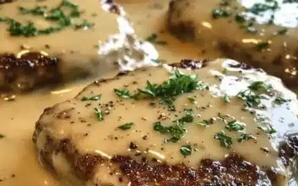 Delicious Amish Hamburger Steak Bake served on a plate