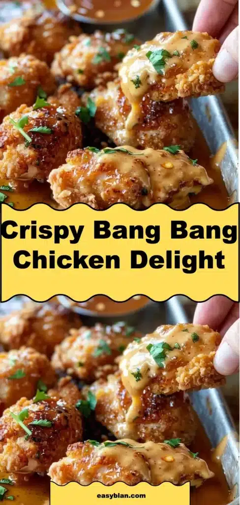 Crispy Bang Bang Chicken Delight served with sauce and garnish