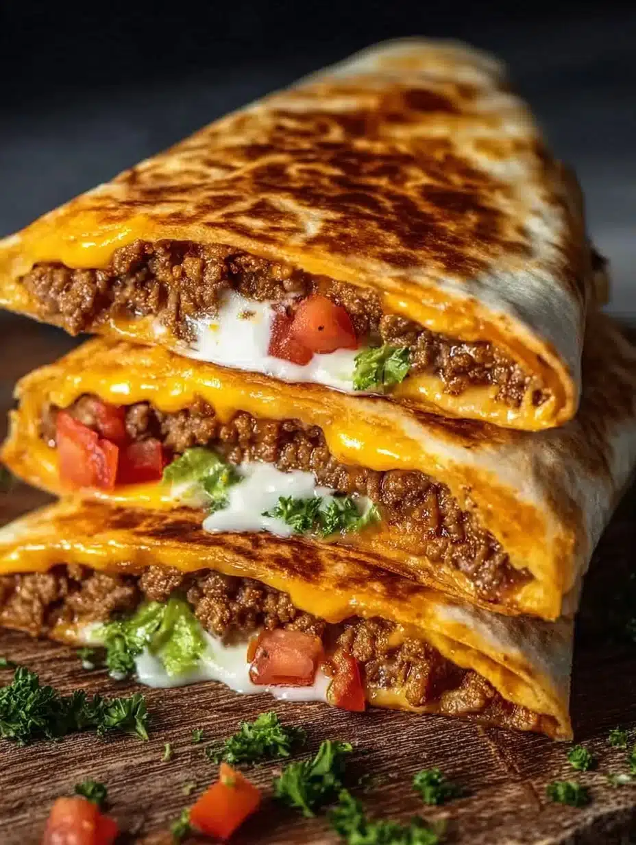 Delicious Keto Crunchwraps with low-carb ingredients for a healthy meal