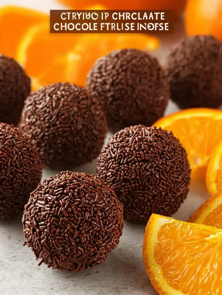 Delicious orange chocolate truffles for Christmas dessert recipe