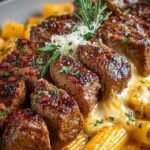 Cajun Steak Tips Cheesy