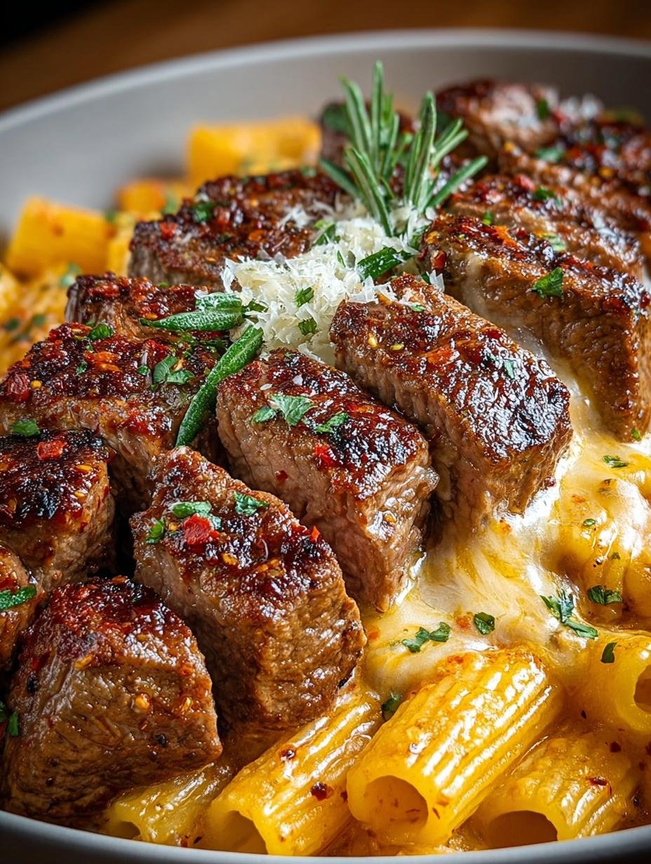 Cajun Steak Tips Cheesy