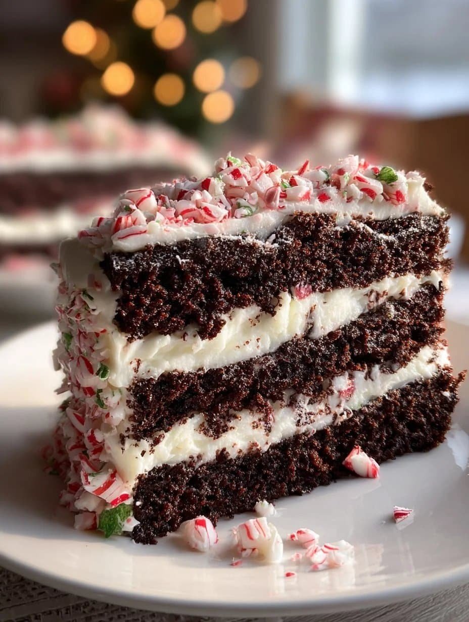 Peppermint Mocha Christmas Cake 2 Peppermint Mocha Christmas Cake
