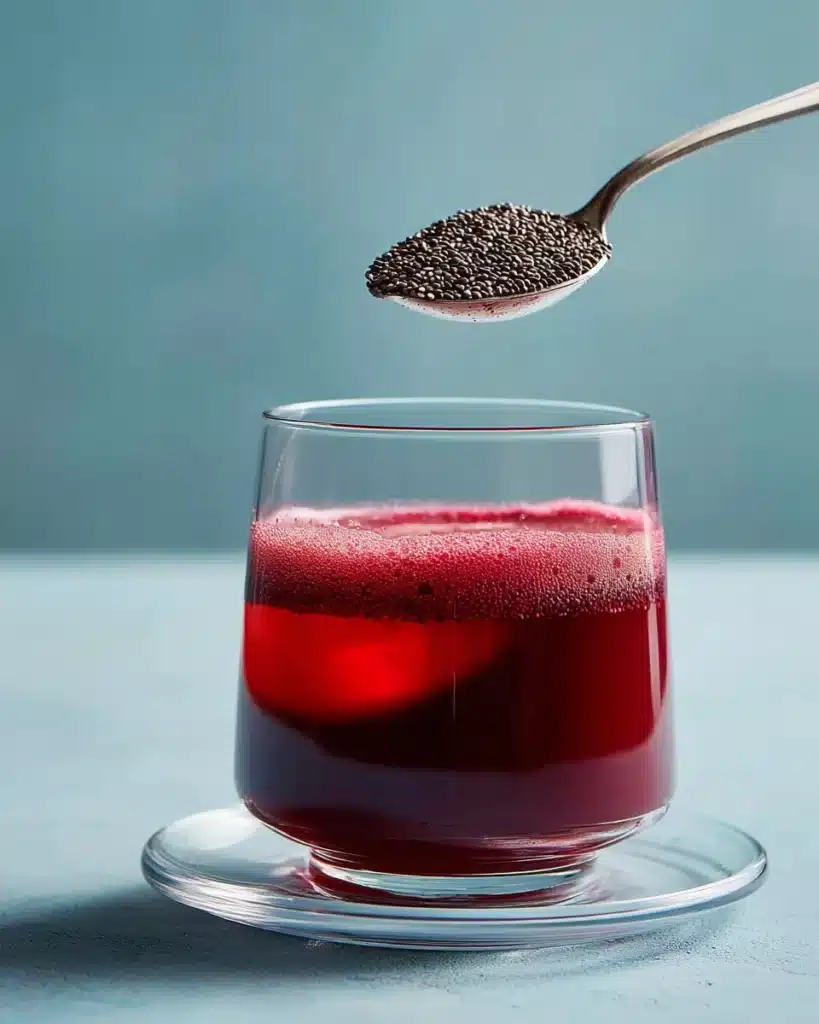 Refreshing beetroot chia detox drink for health and wellness