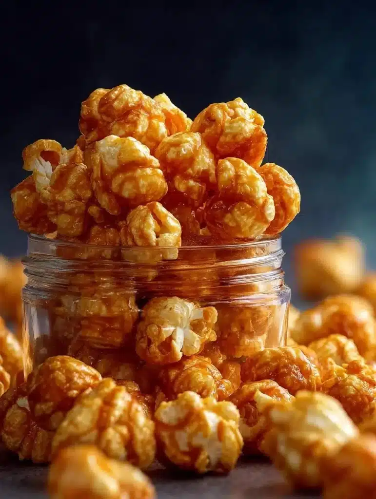 Delicious caramel puff corn snack with crunchy texture and sweet flavor