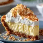 Delicious homemade Coconut Cream Pie with creamy filling and coconut flakes