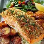Crumbed Salmon With Sweet Potato Chips