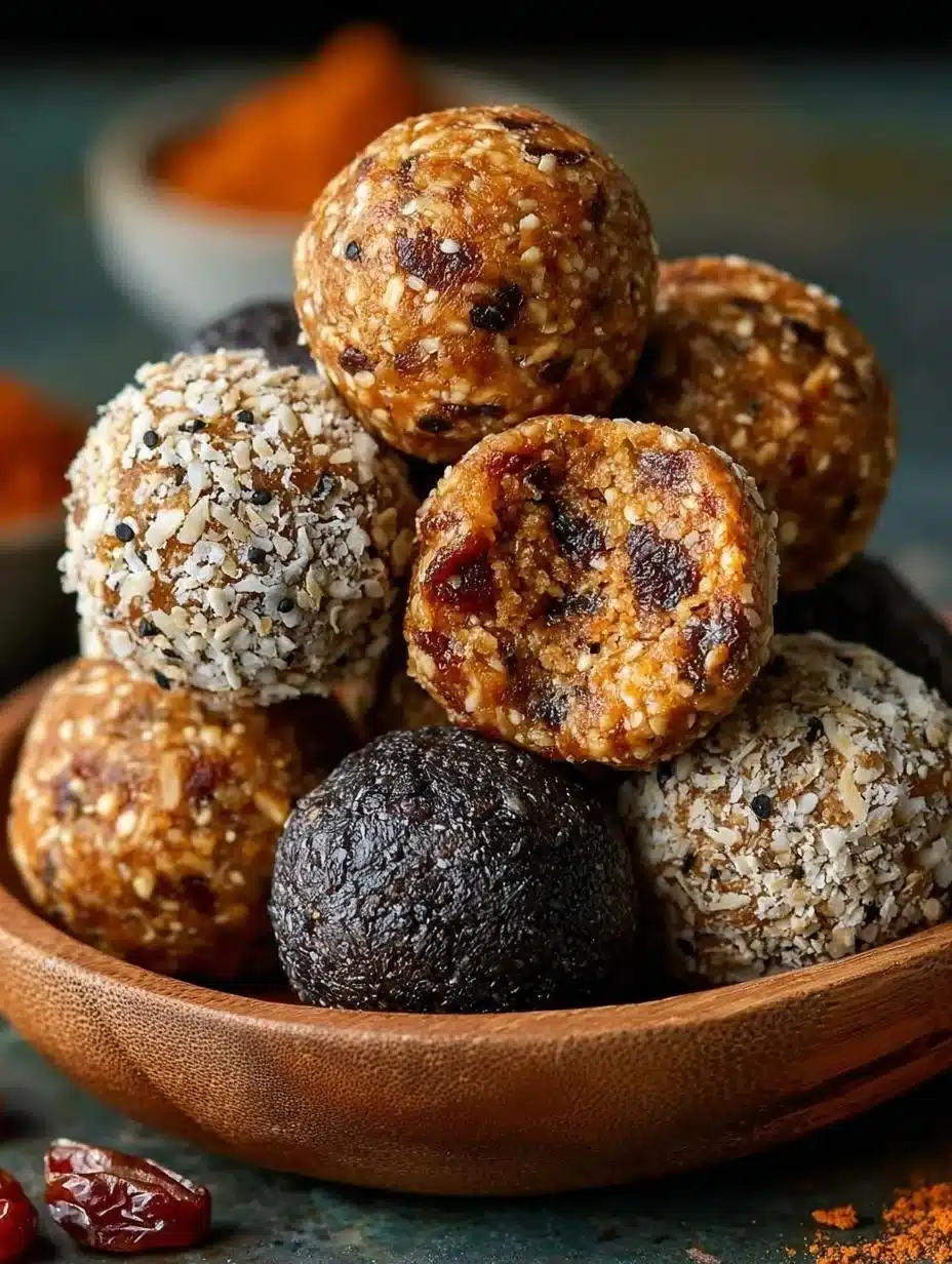 Energy Bites 1 Healthy homemade energy bites made from nuts, seeds, and fruits.