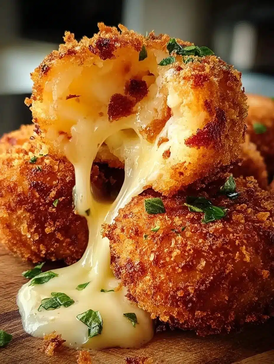 Golden brown potato croquettes served on a plate with dipping sauce