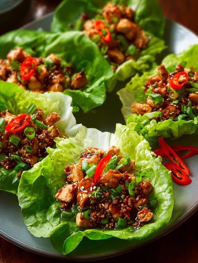 Asian Chicken Lettuce Wraps