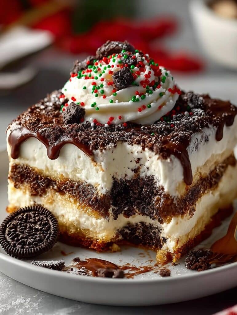 Bake Christmas Oreo Lasagna