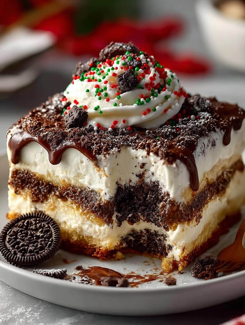 Bake Christmas Oreo Lasagna