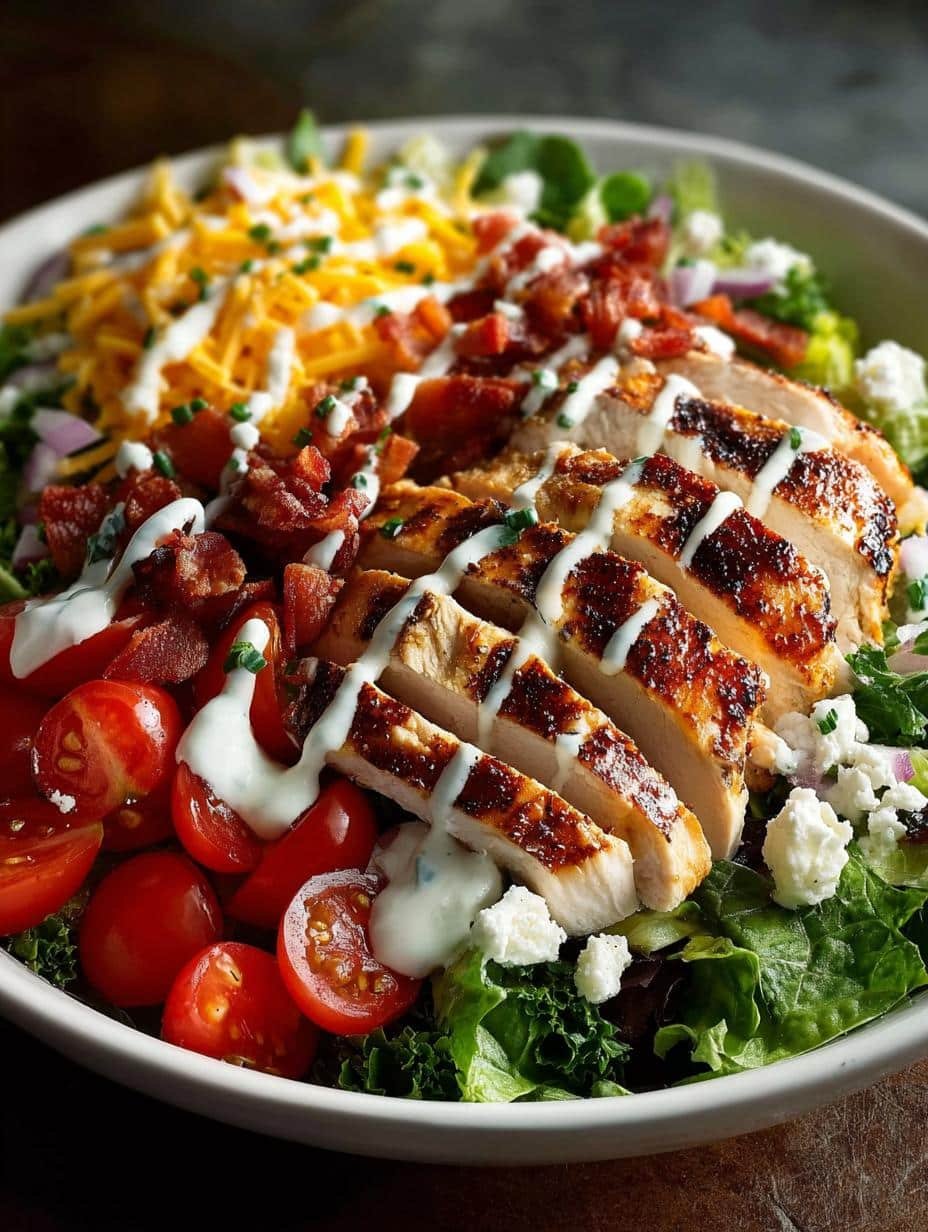 BBQ Ranch Chicken Cobb: 5 Reasons to Love This Salad 3 BBQ Ranch Chicken Cobb: 5 Reasons to Love This Salad - Bbq Ranch Chicken Cobb - additional detail