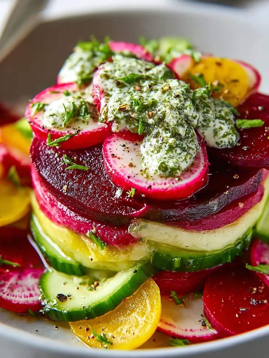 Beet Cucumber Radish Salad