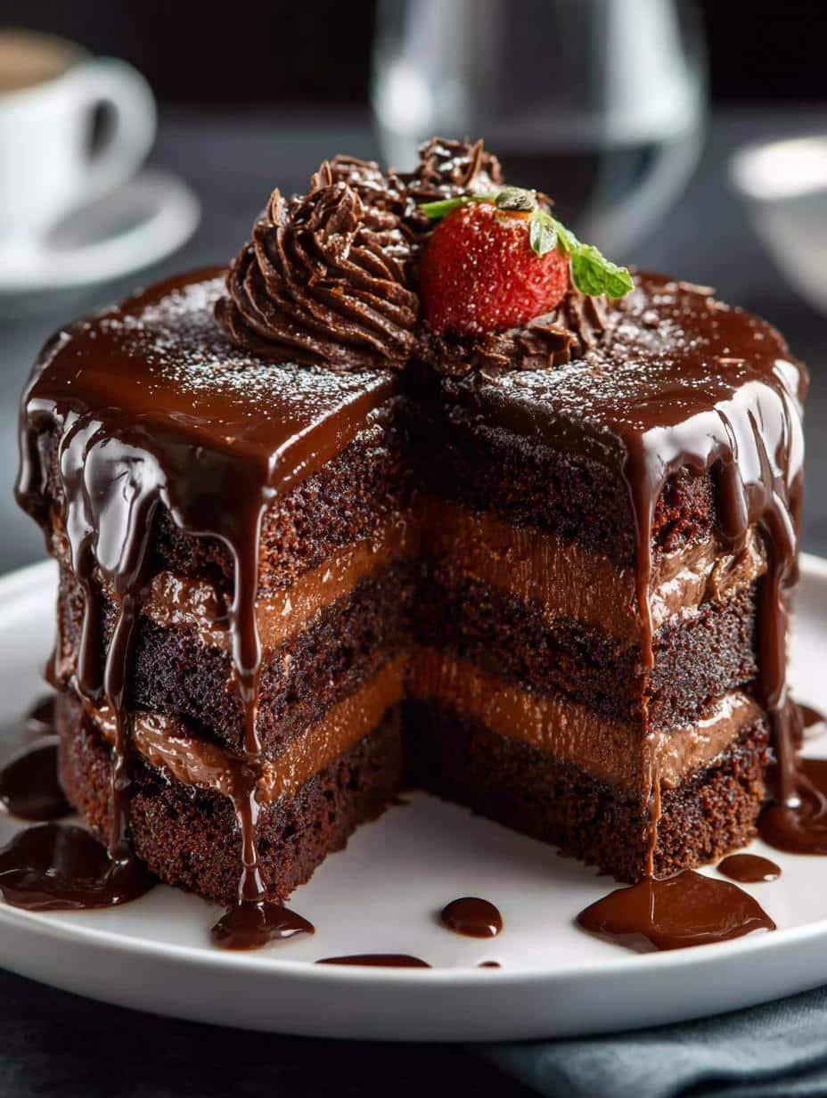 Indulge in 12 Layers of Rich Belgian Chocolate Cake - Belgian Chocolate Cake - additional detail