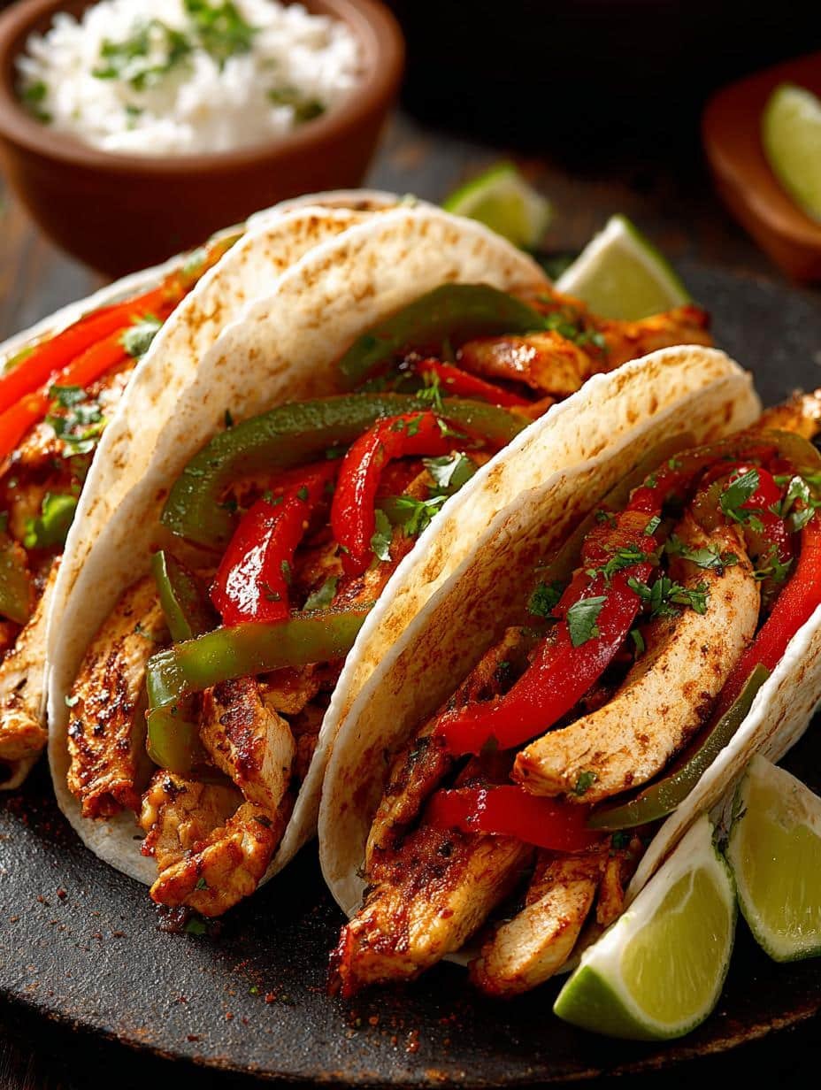 Chicken Fajitas: 7 Steps to Deliciousness 2 Chicken Fajitas: 7 Steps to Deliciousness - Chicken Fajitas - main visual representation