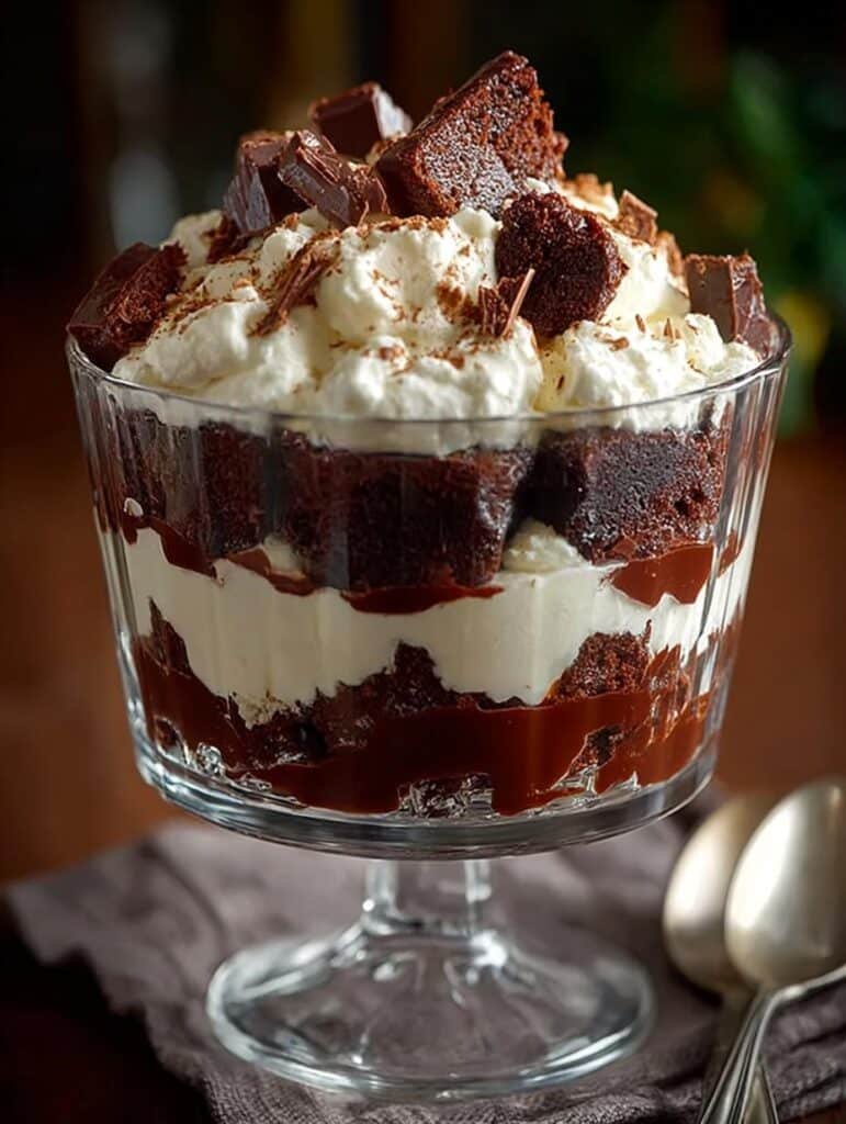 Chocolate Brownie Trifle with