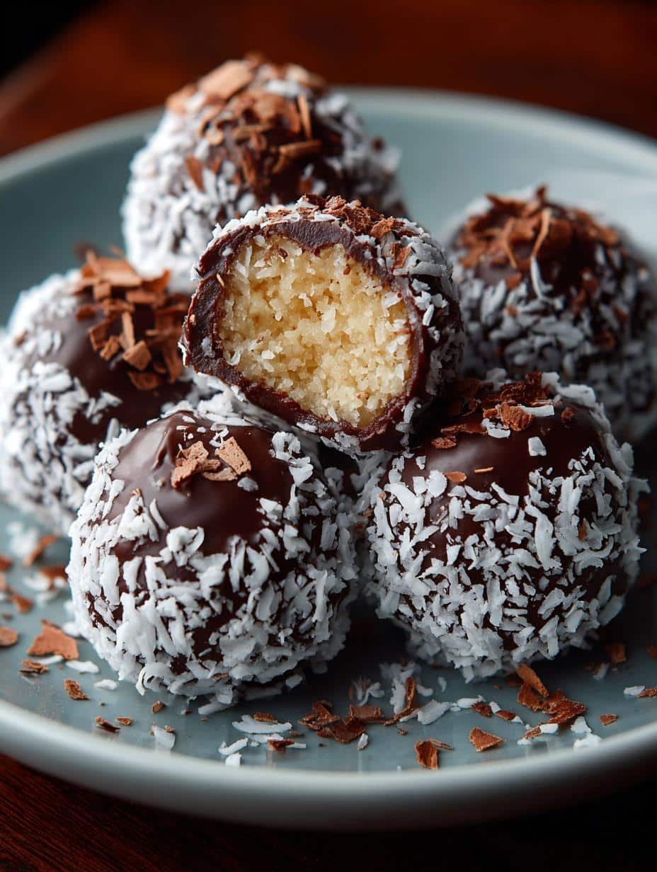 Delicious Chocolate Coconut Balls You Can't Resist - Chocolate Coconut Balls - additional detail