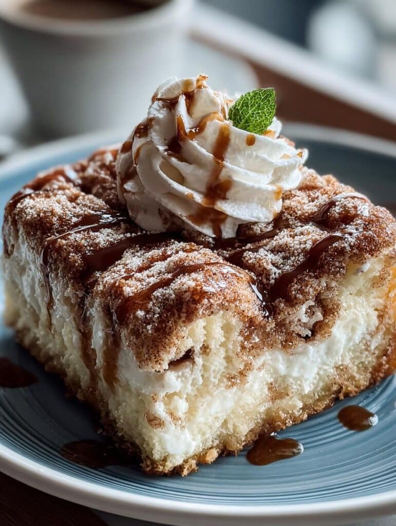 Cinnamon Roll Poke Cake