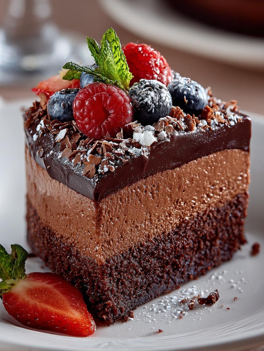 Dark Chocolate Mousse Cake: 7 Irresistible Secrets 3 Dark Chocolate Mousse Cake: 7 Irresistible Secrets - Dark Chocolate Mousse Cake - additional detail