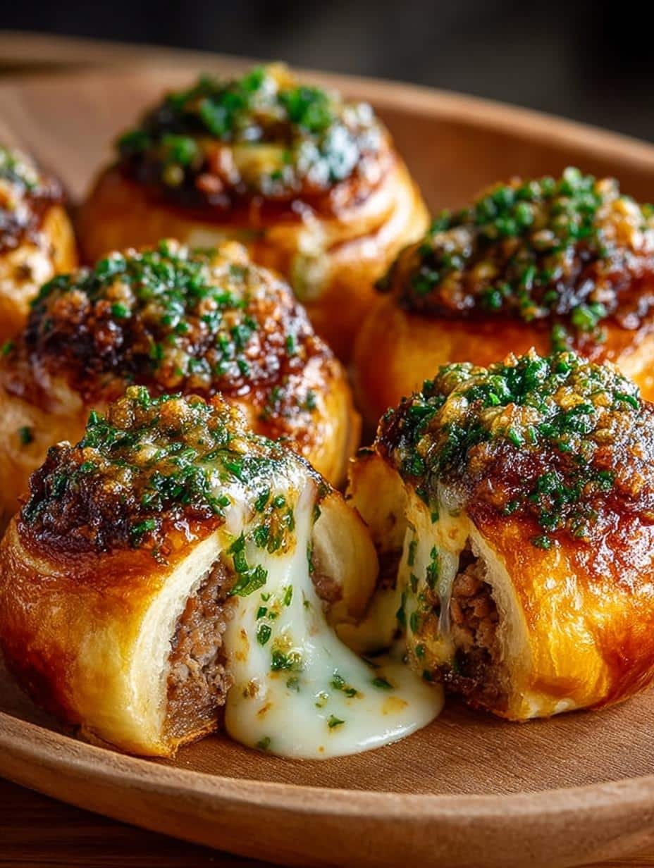 Garlic Parmesan Cheeseburger Bombs: 8 Irresistible Bites 2 Garlic Parmesan Cheeseburger Bombs: 8 Irresistible Bites - Garlic Parmesan Cheeseburger Bombs - main visual representation