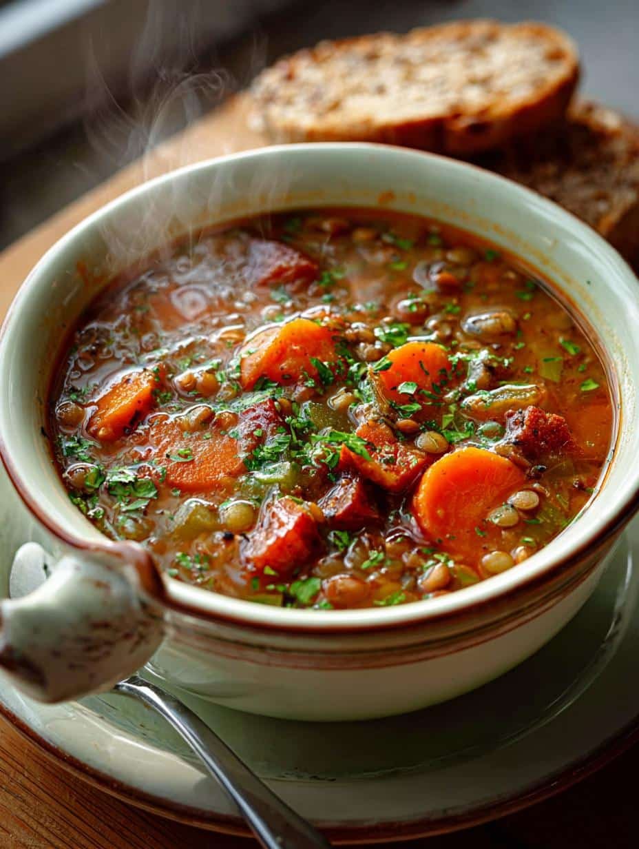 Hearty Ham Lentil Soup: A Comforting Delight - Ham Lentil Soup - main visual representation