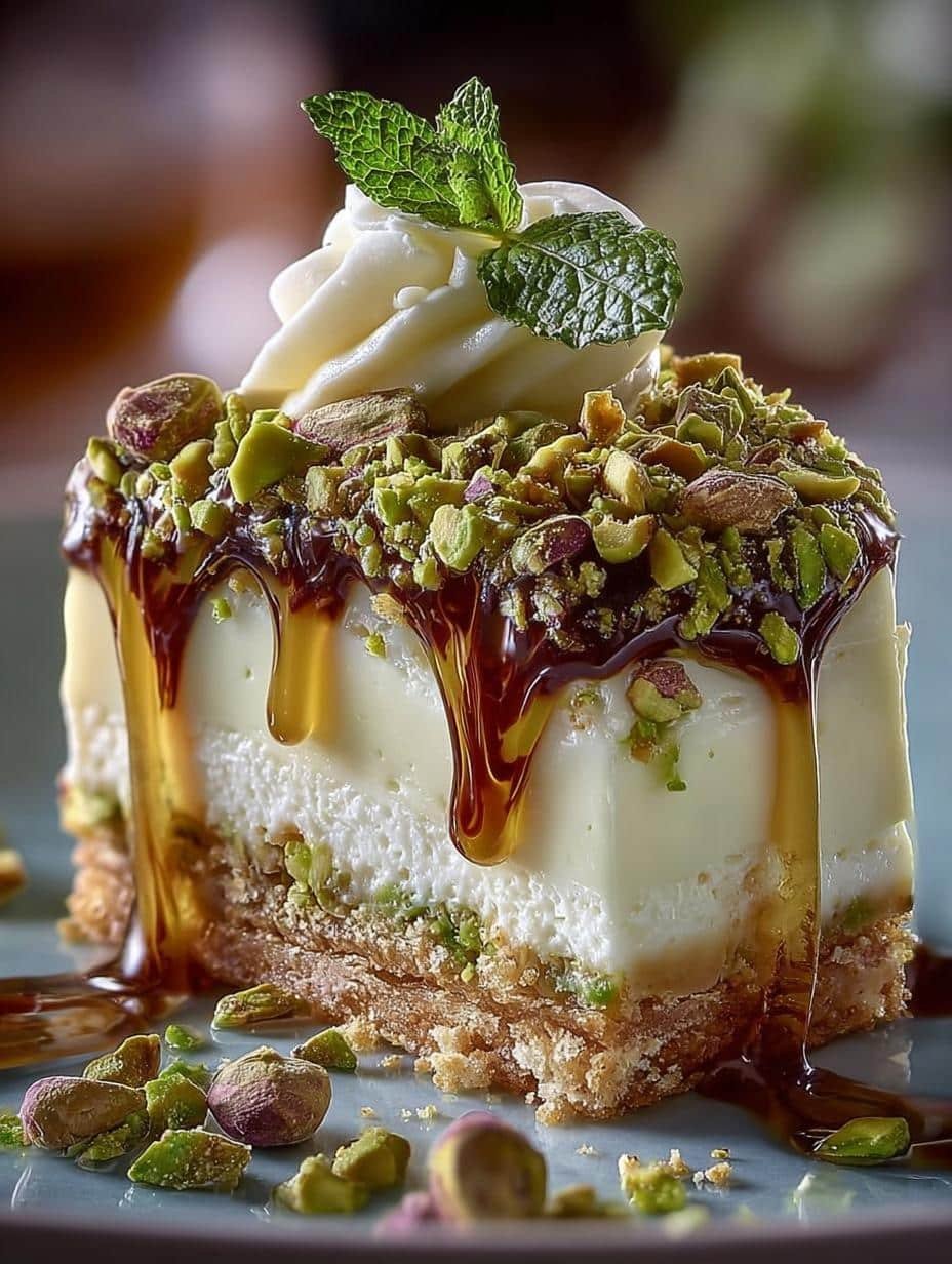 Heavenly Pistachio White Chocolate Cheesecake Delight - Heavenly Pistachio White Chocolate - additional detail