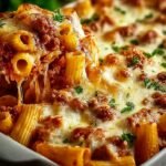 Indulgent Cheesy Baked Ziti