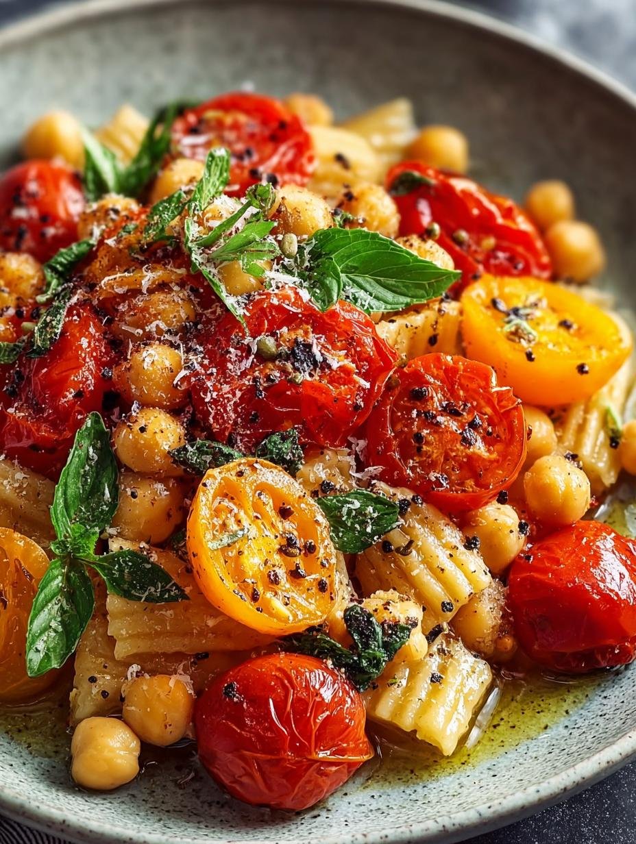 Lemony Chickpea Roasted Tomatoes