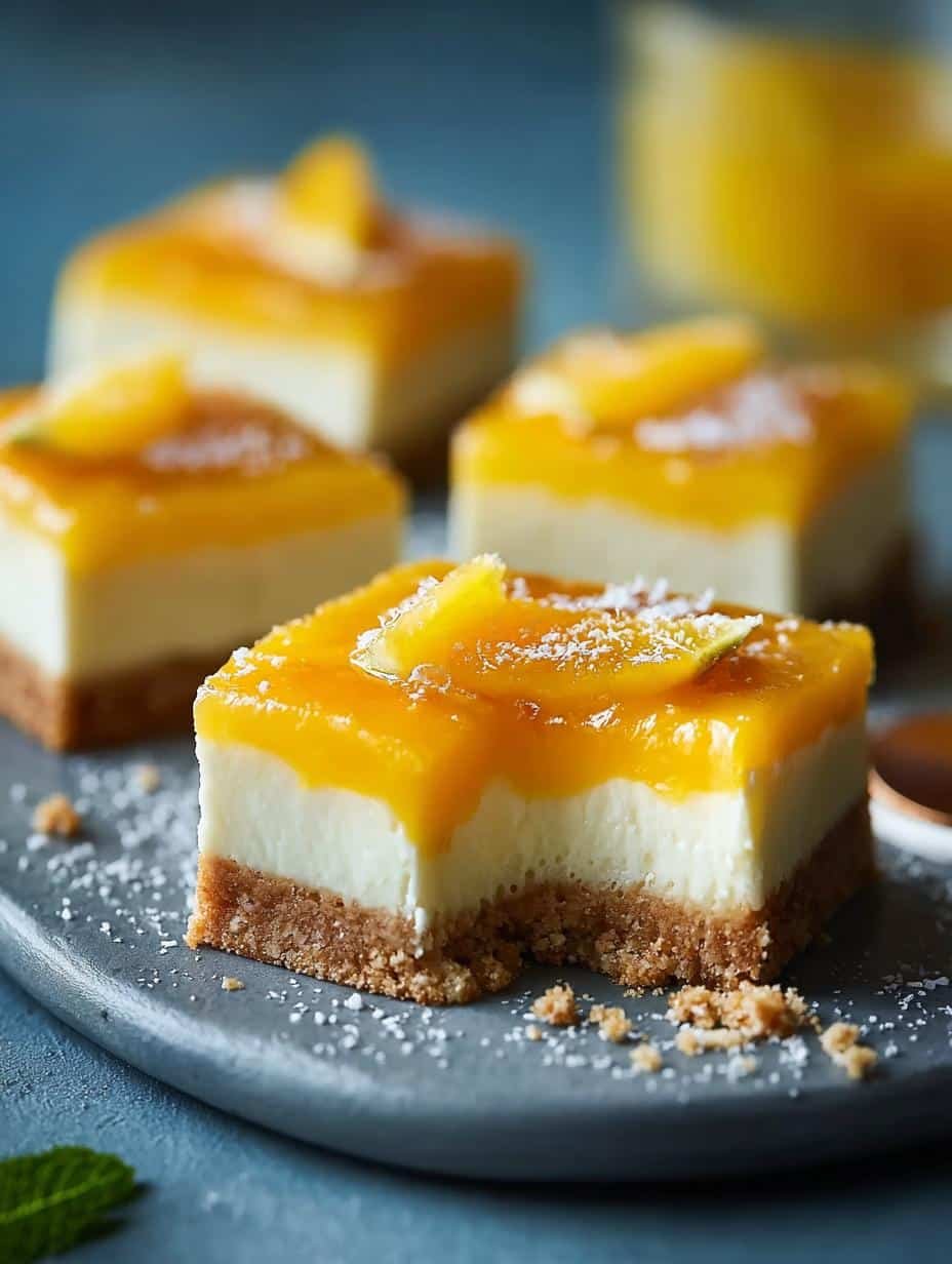 Delightful Mango Cheesecake Bars That Will Wow Every Bite 3 Delightful Mango Cheesecake Bars That Will Wow Every Bite - Mango Cheesecake Bars - additional detail