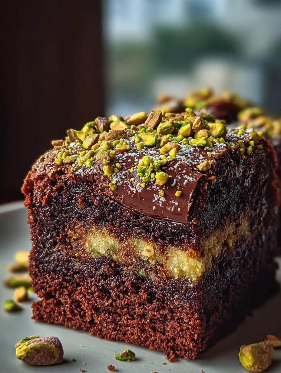 Melt-in-Your-Mouth Pistachio Ferrero Rocher Brownies - Pistachio Ferrero Rocher Brownies - main visual representation