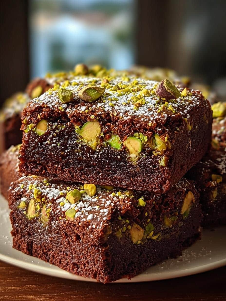 Pistachio Ferrero Rocher Brownies
