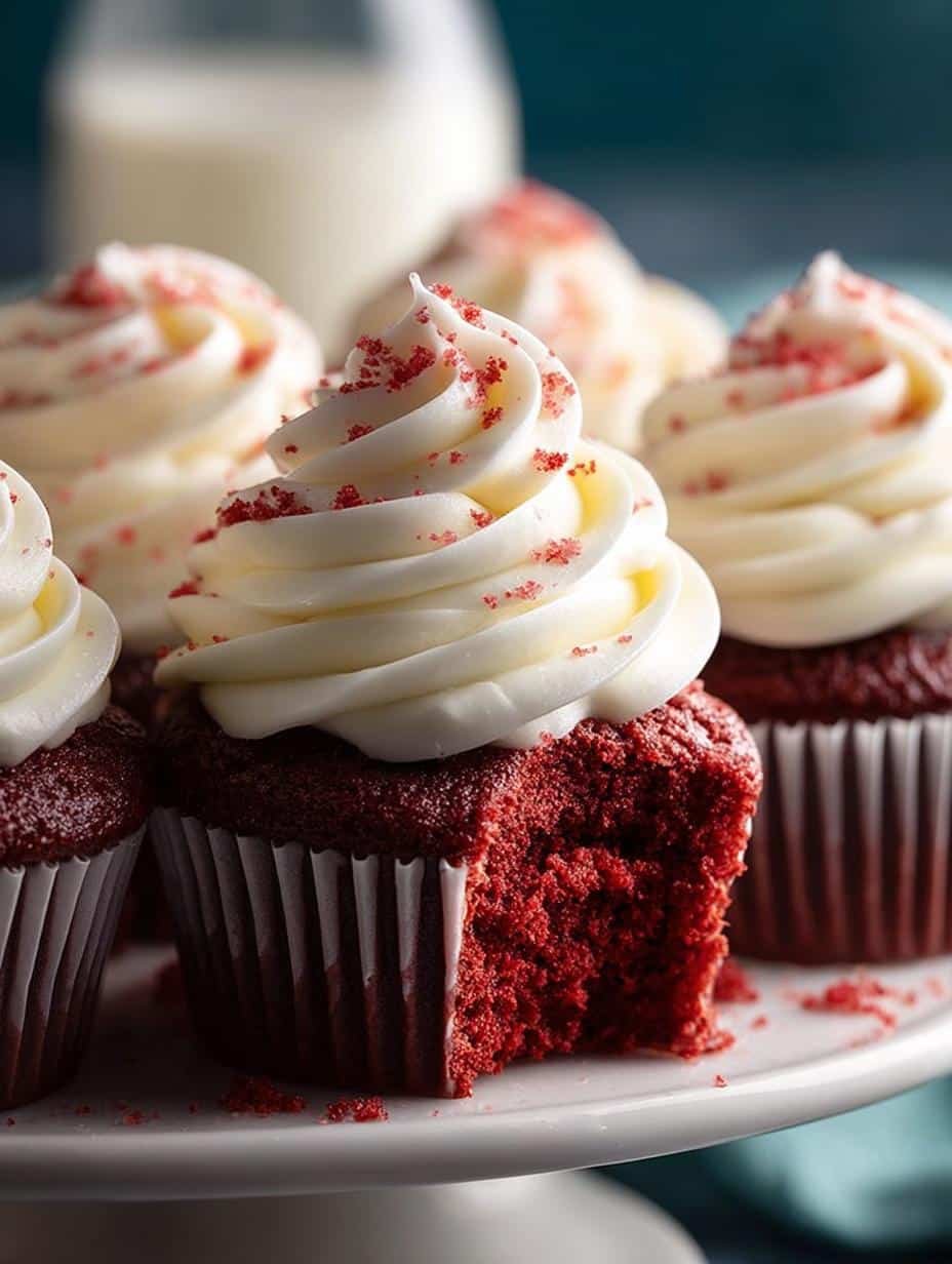Delicious Red Velvet Cupcakes: 12 Perfectly Moist Treats - Red Velvet Cupcakes - main visual representation