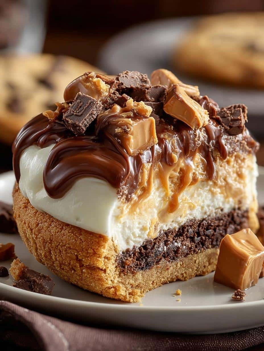 Reeses Cheesecake Cookie Delight: 5 Heavenly Layers 2 Reeses Cheesecake Cookie Delight: 5 Heavenly Layers - Reeses Cheesecake Cookie Delight - main visual representation