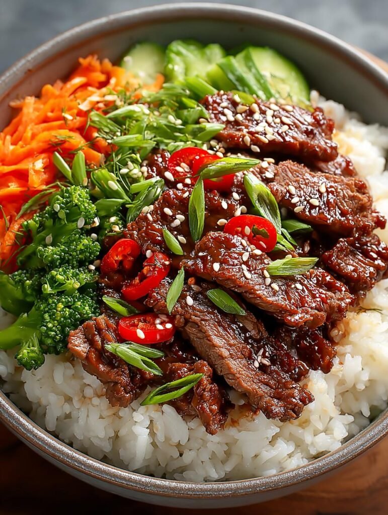 Soy Glazed Beef Rice