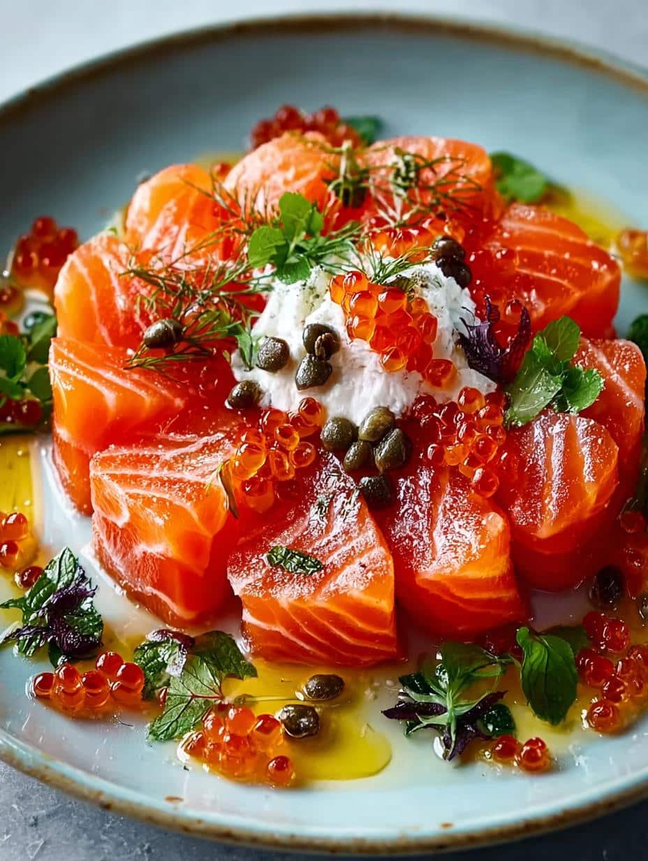 Spicy Salmon Crudo with
