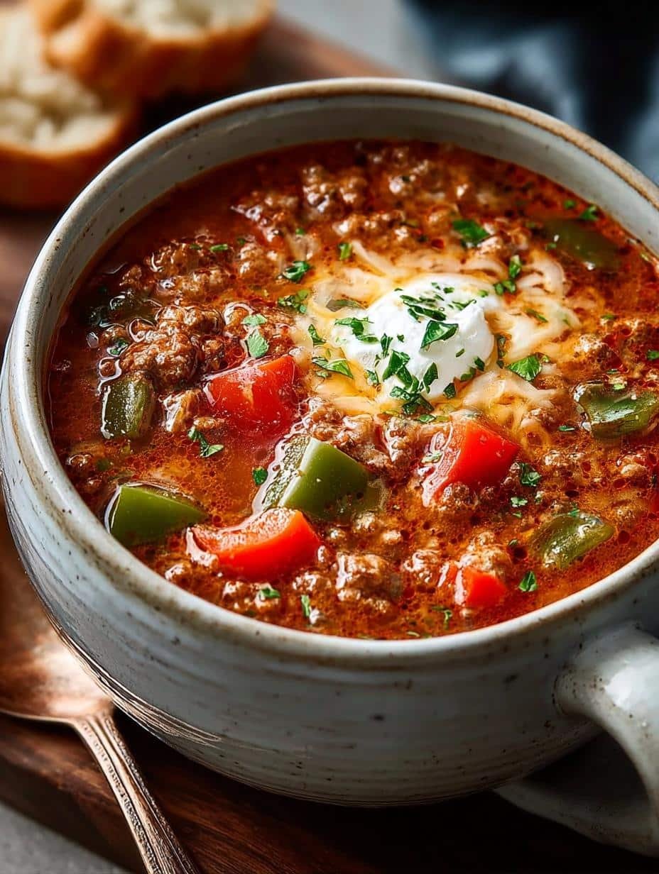 Stuffed Pepper Soup: 6 Irresistible Comforting Bowls 2 Stuffed Pepper Soup: 6 Irresistible Comforting Bowls - Stuffed Pepper Soup - main visual representation