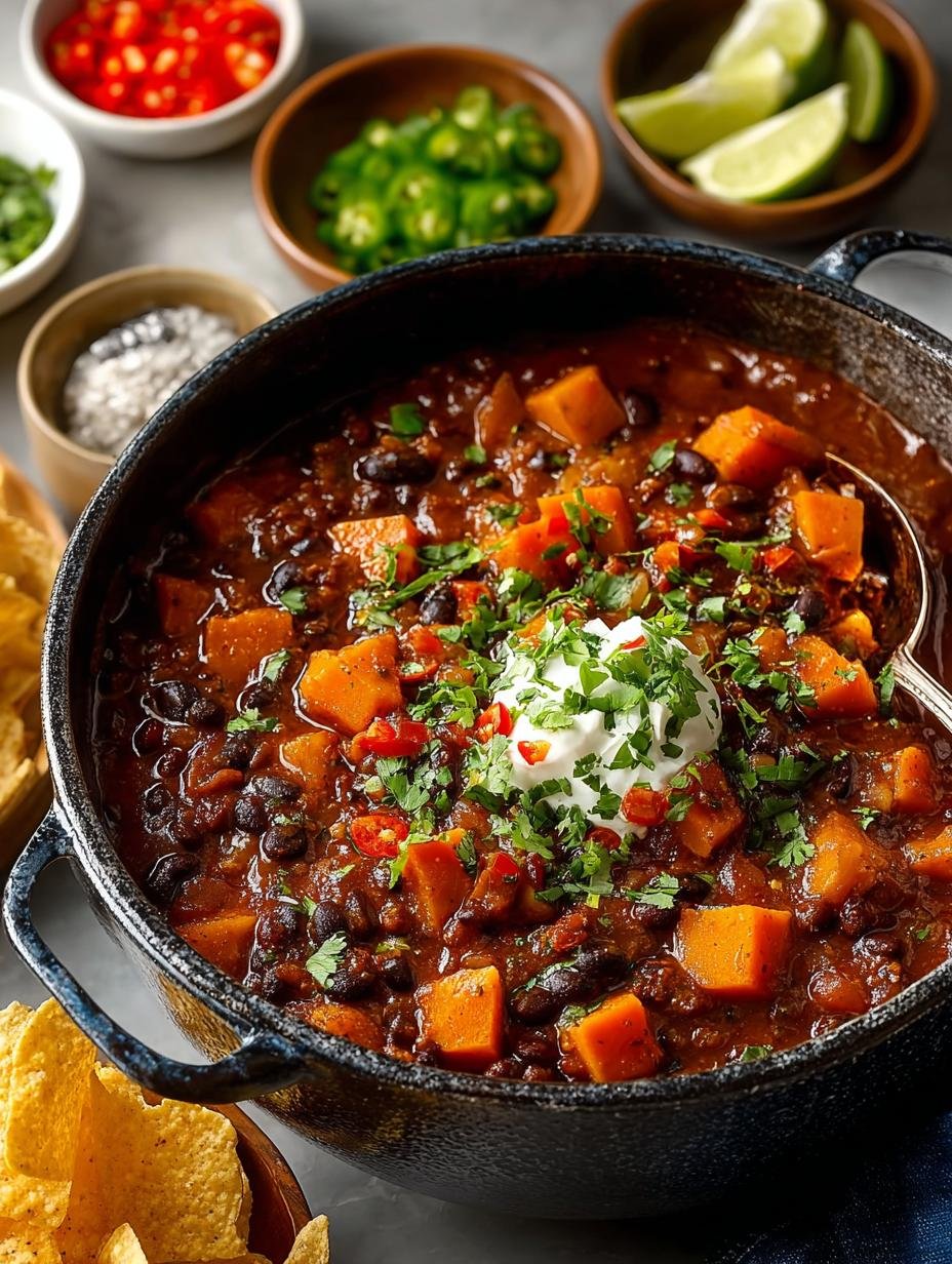Sweet Potato Black Bean Chili: A Hearty Comfort Dish 3 Sweet Potato Black Bean Chili: A Hearty Comfort Dish - Sweet Potato Black Bean - additional detail
