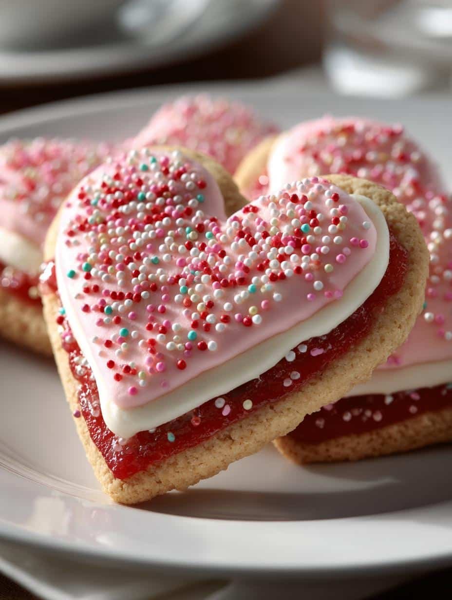 Delicious Valentine Strawberry Cookies for Sweethearts - Valentine Strawberry Cookies - main visual representation