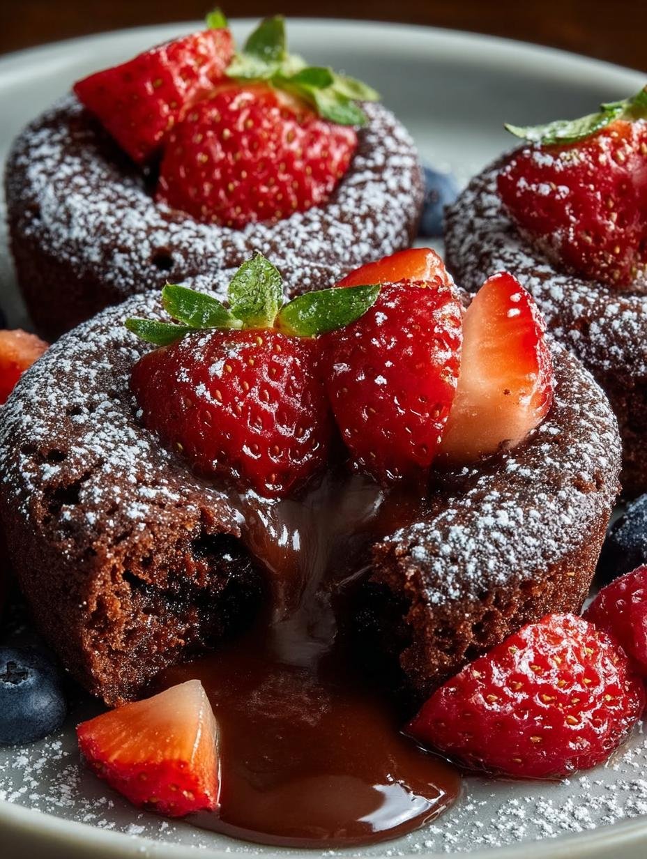 Berry Chocolate Lava Bites: 6 Decadent Mini Cakes 3 Berry Chocolate Lava Bites: 6 Decadent Mini Cakes - Berry Chocolate Lava Bites - additional detail