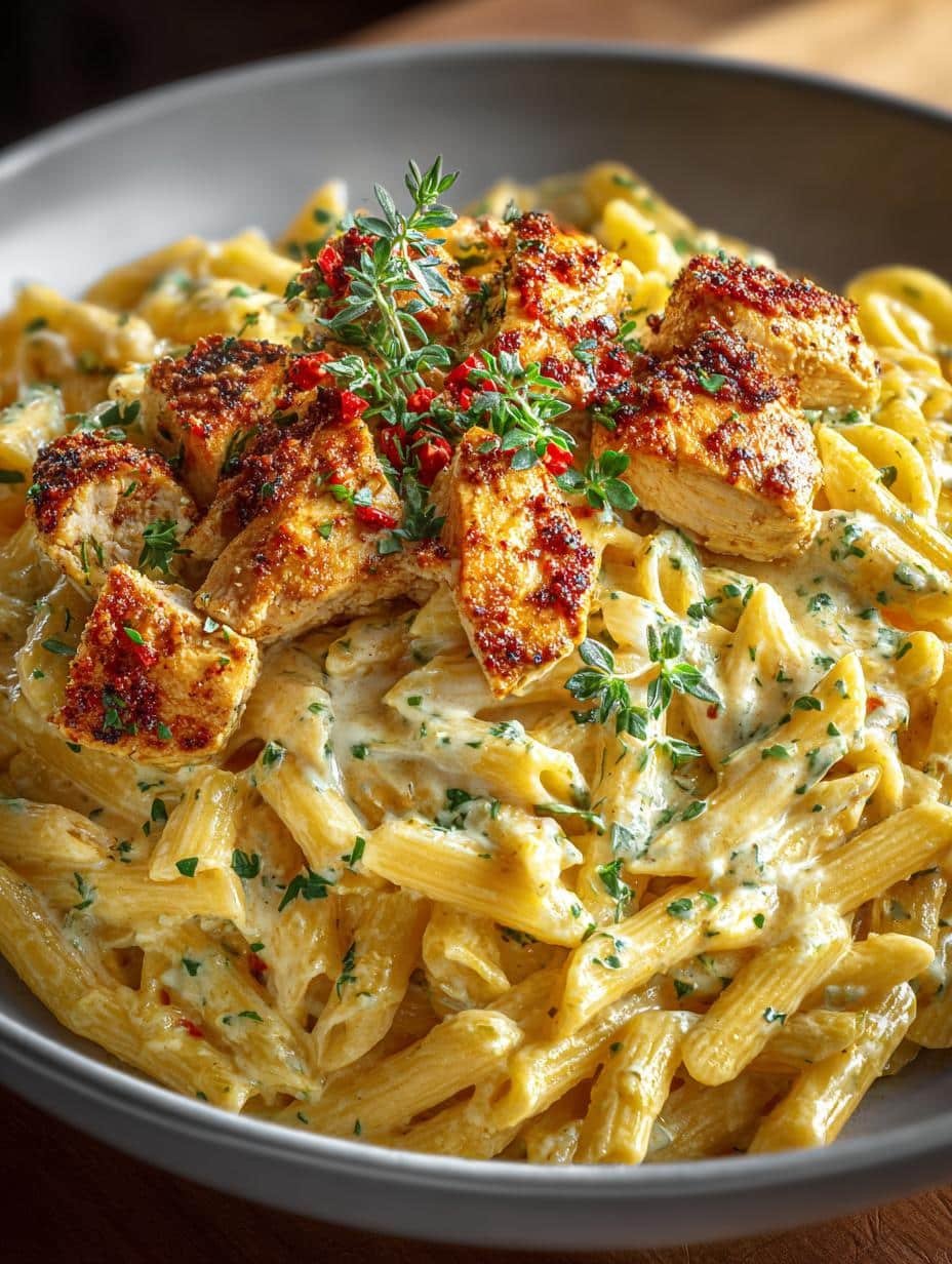 Delicious Cheesy Garlic Chicken Pasta in 25 Minutes 3 Delicious Cheesy Garlic Chicken Pasta in 25 Minutes - Cheesy Garlic Chicken Pasta - additional detail