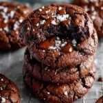 Chewy Salted Brownie Cookies