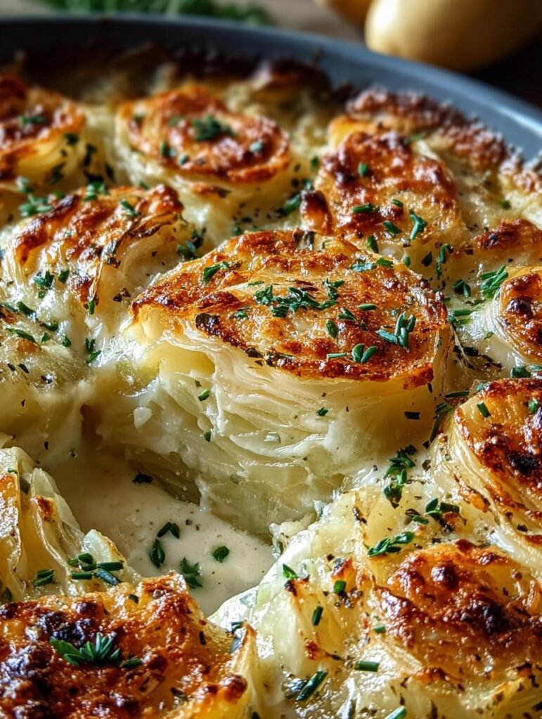 Creamy Garlic Parmesan Cabbage