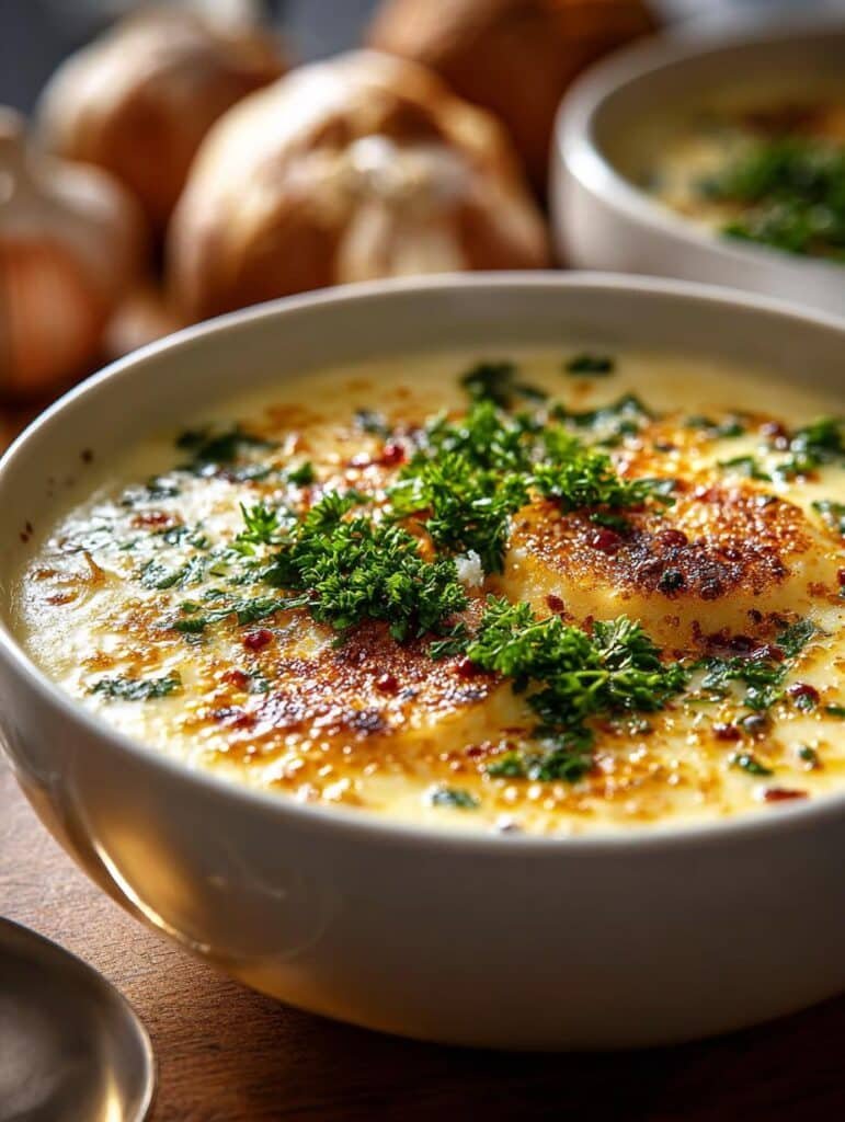 French Garlic Soup Comforting