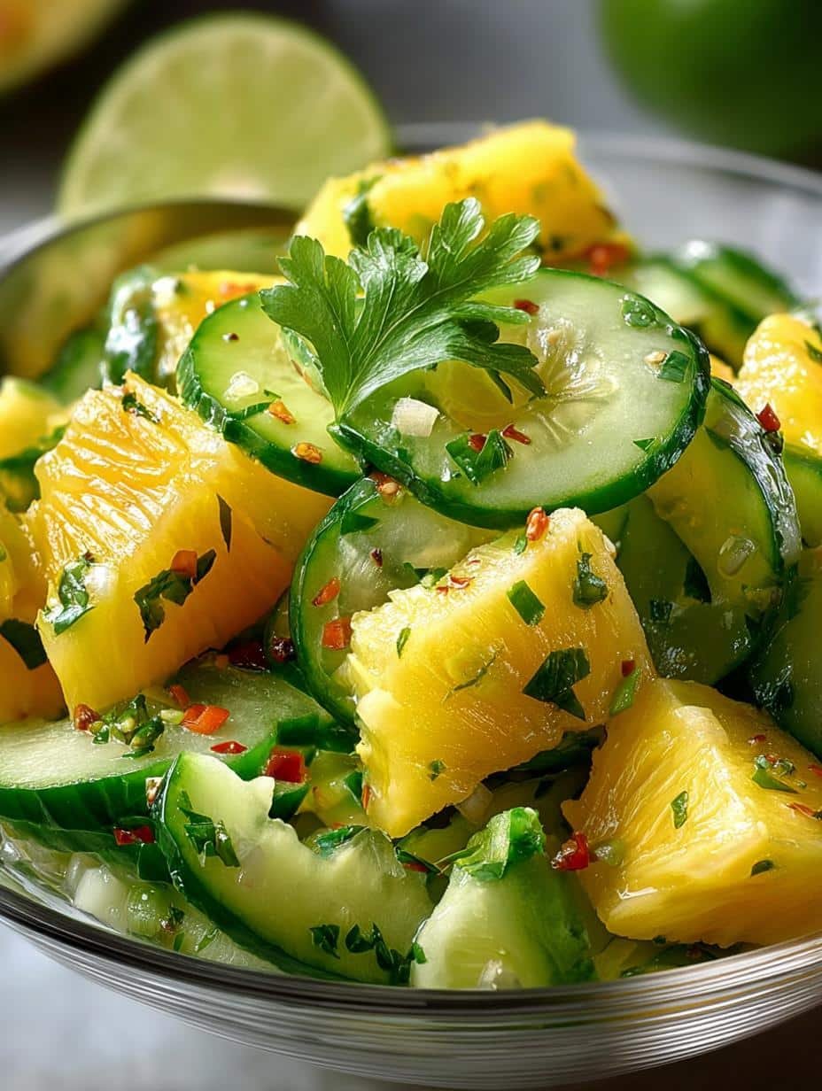 Delicious Pineapple Cucumber Salad for Summer Refreshment - Pineapple Cucumber Salad - main visual representation
